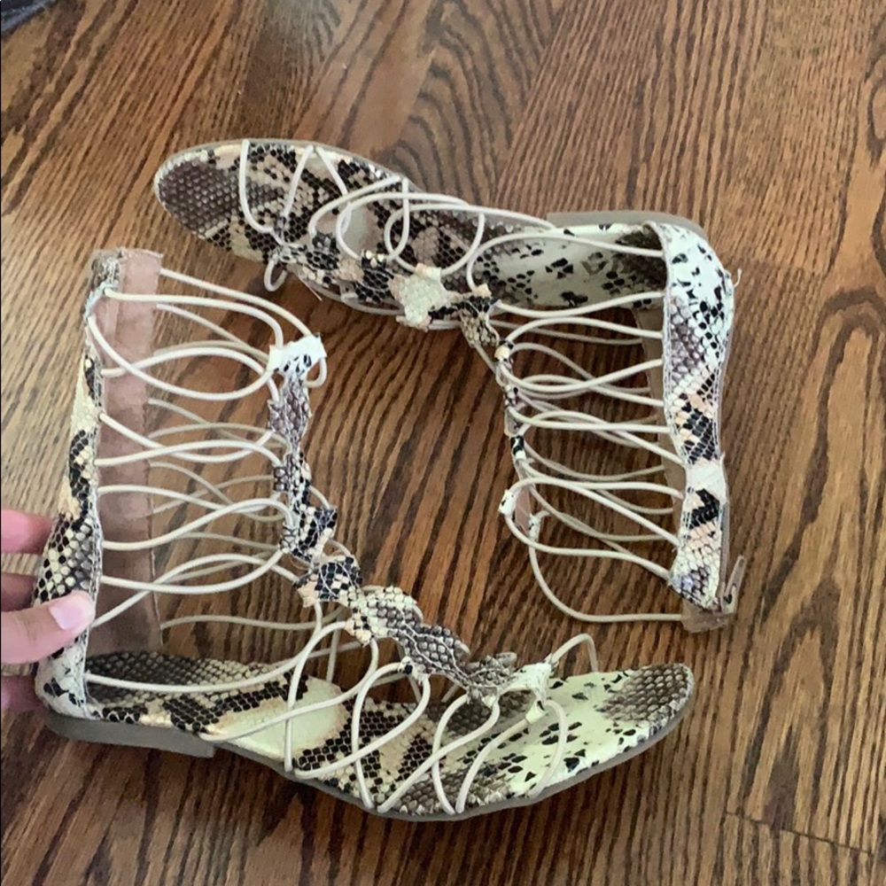 DSW snakeskin gladiator size 8.5